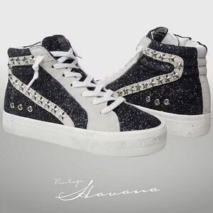 Vintage Havana Dormy Glitter Star Studded High Top Platform Sneaker | NEW/NIB